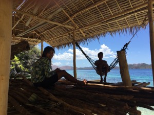 Members of the Taganua tribe, guarding Skeleton Wreck.